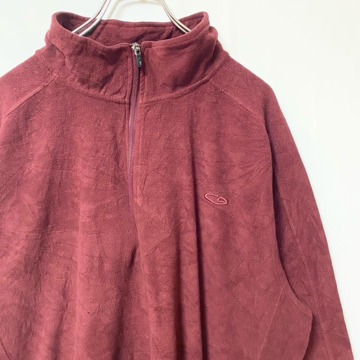古着 used　C9 by Champion チャンピオン　長袖ハーフジップフリースジャケット　ボルドー　ロゴ刺　XLサイズ