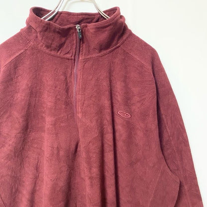 古着 used　C9 by Champion チャンピオン　長袖ハーフジップフリースジャケット　ボルドー　ロゴ刺　XLサイズ