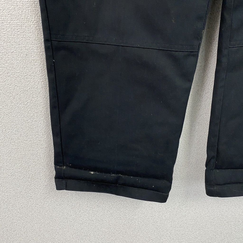 Dickies　ディッキーズ　ダブルニーワークパンツ　ジップフライ　ワンポイント　黒 ブラック
