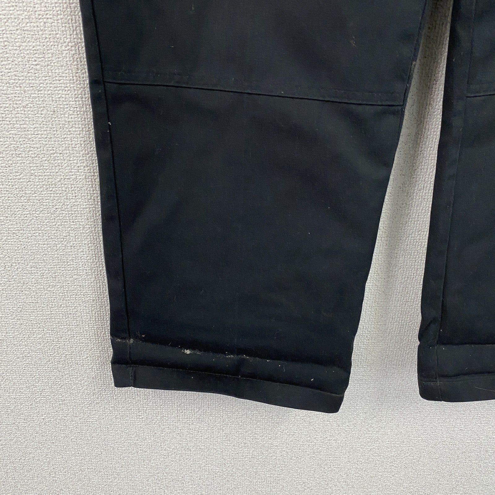 Dickies　ディッキーズ　ダブルニーワークパンツ　ジップフライ　ワンポイント　黒 ブラック