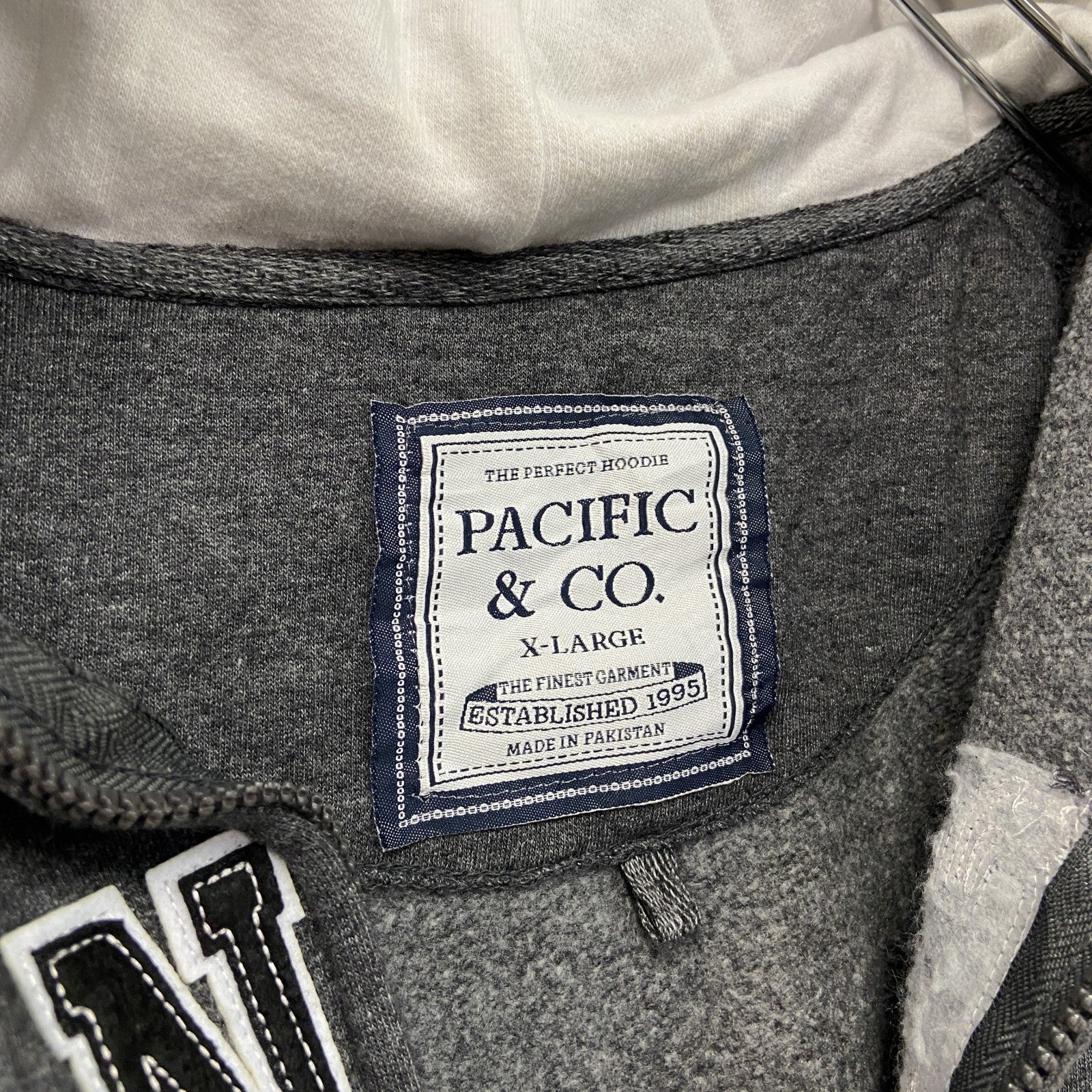 PACIFIC&CO.　フルジップスウェットパーカー/フーディー　灰色　グレー　XLサイズ