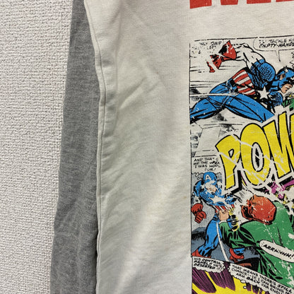 MARVEL　マーベル　長袖プリントTシャツ　ラグラン　白　ホワイト　6サイズ