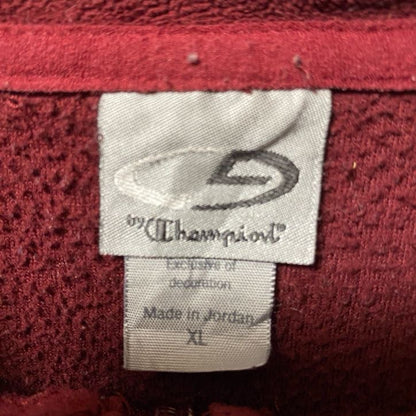 古着 used　C9 by Champion チャンピオン　長袖ハーフジップフリースジャケット　ボルドー　ロゴ刺　XLサイズ