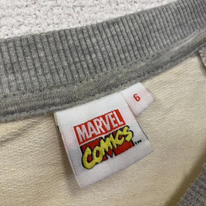 MARVEL　マーベル　長袖プリントTシャツ　ラグラン　白　ホワイト　6サイズ