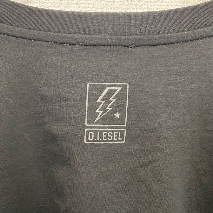 DIESEL　ディーゼル　長袖Tシャツ/ロンT　ポケット付き　黒　ブラック　XLサイズ