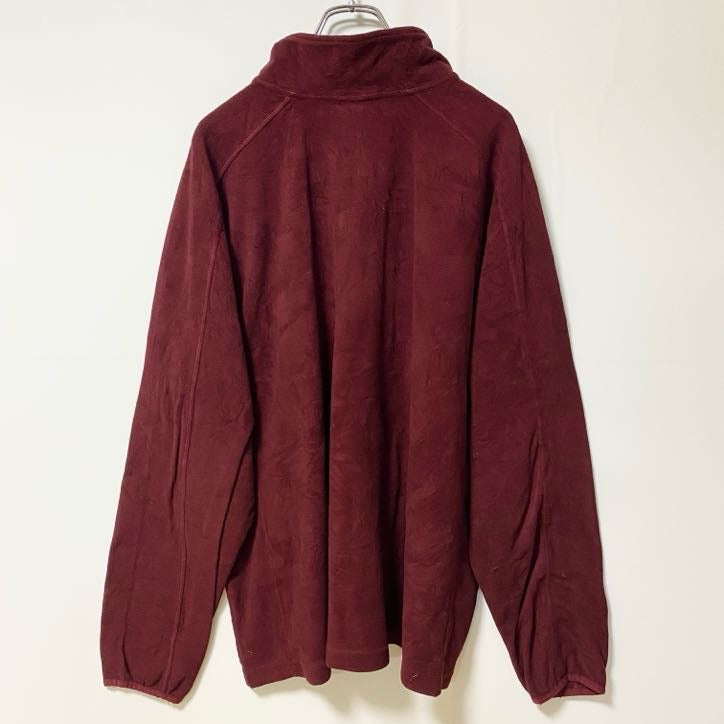 古着 used　C9 by Champion チャンピオン　長袖ハーフジップフリースジャケット　ボルドー　ロゴ刺　XLサイズ