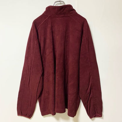 古着 used　C9 by Champion チャンピオン　長袖ハーフジップフリースジャケット　ボルドー　ロゴ刺　XLサイズ