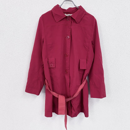 LONDON FOG　ロンドンフォグ　ステンカラーコート/バルマカーンコート　赤　レッド　Lサイズ