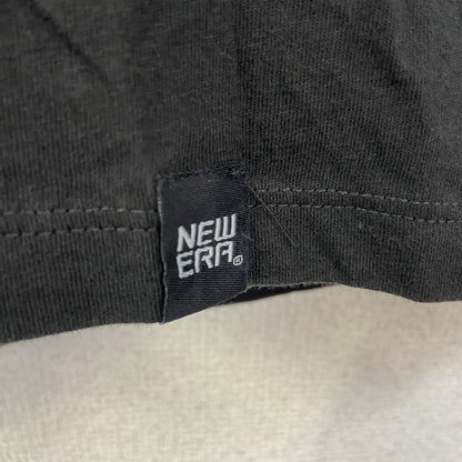 古着 used　NEW ERA ニューエラ　半袖ビッグプリントTシャツ　PBR　カジュアルデザイン　クルーネック　黒　Lサイズ
