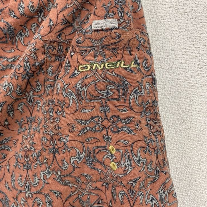 90s～　ONEILL　オニール　ハーフパンツ/ショートパンツ　ヴィンテージ　総柄　赤　Lサイズ