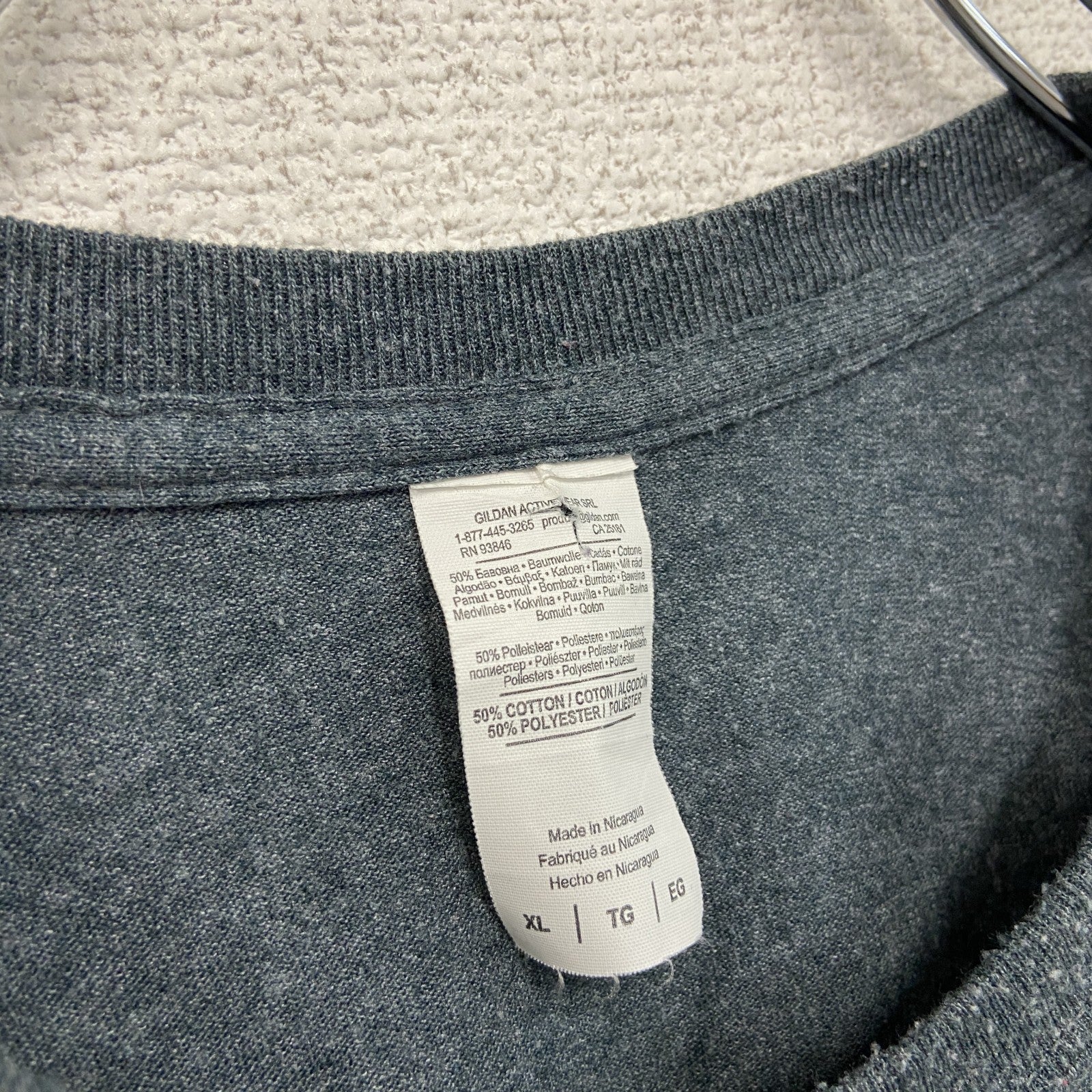 GILDAN ギルダン　半袖プリントTシャツ　灰色　グレー　XLサイズ