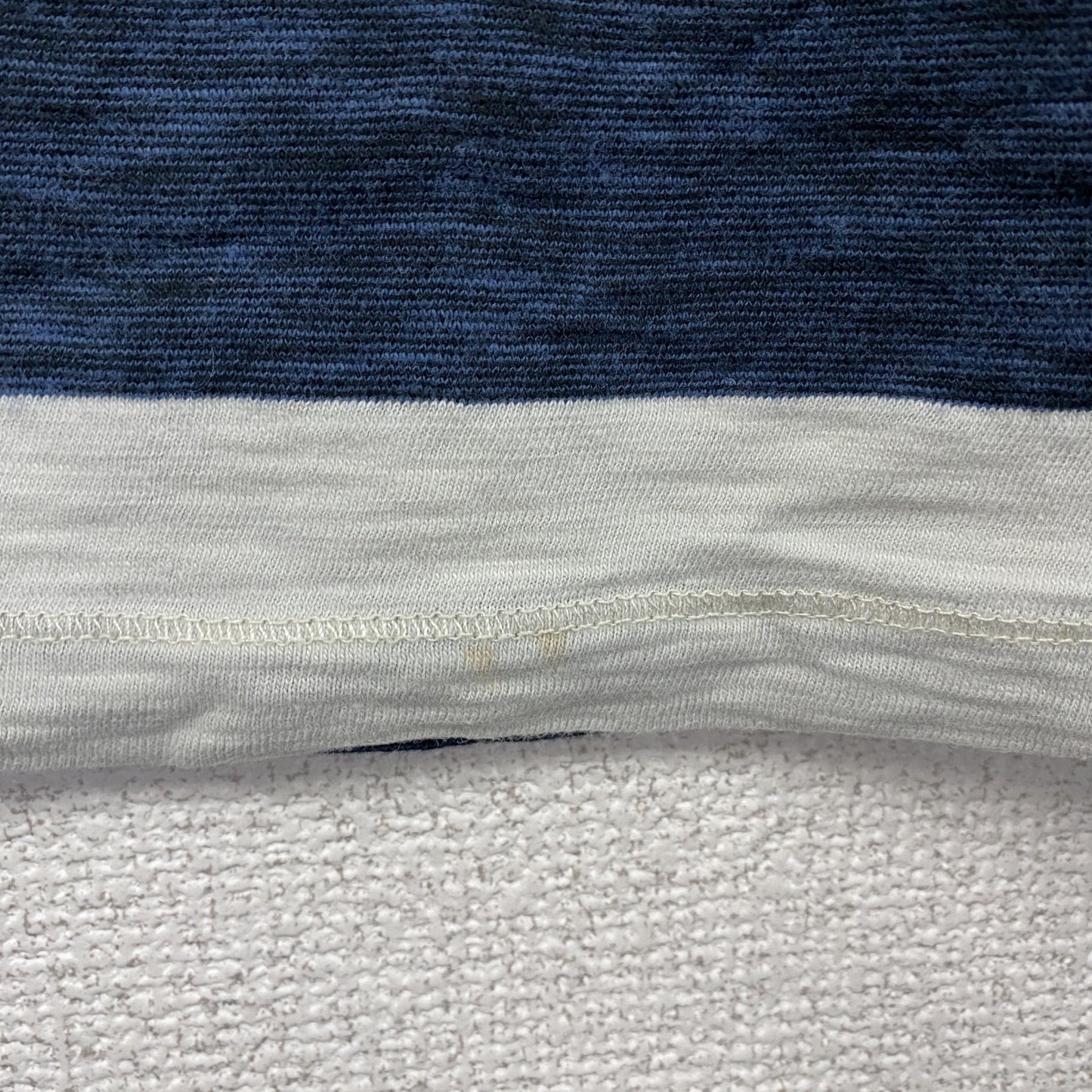 SCOTCH SHRUNK　長袖プリントTシャツ　ボーダー柄　白　ホワイト　紺　ネイビー