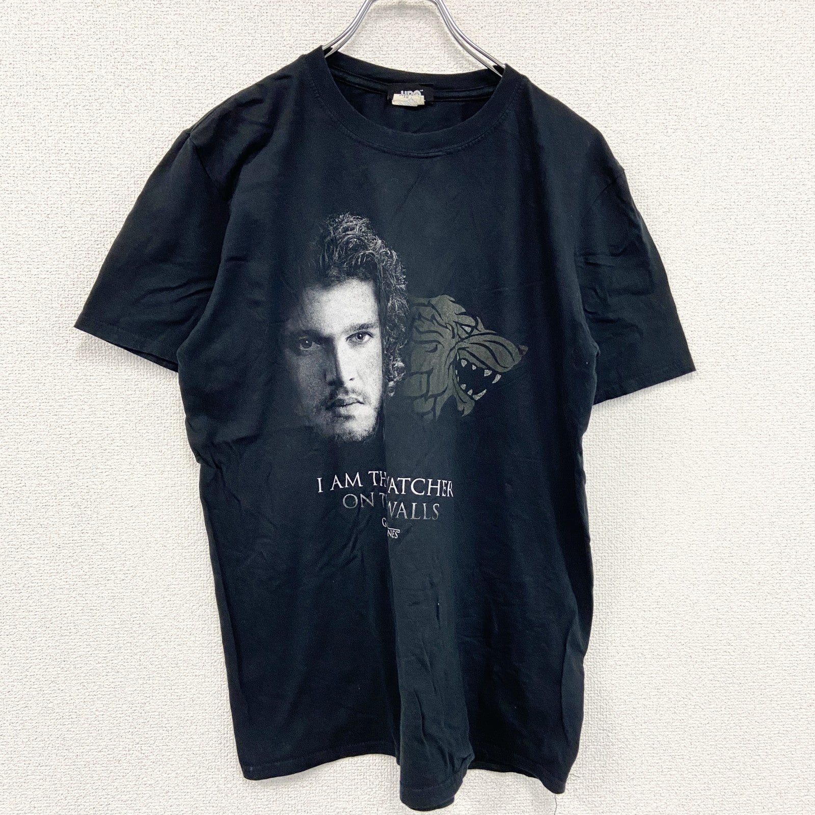 GILDAN ギルダン　GAME OF THRONES　半袖プリントTシャツ　黒　ブラック　Lサイズ