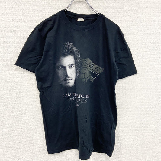 GILDAN ギルダン　GAME OF THRONES　半袖プリントTシャツ　黒　ブラック　Lサイズ