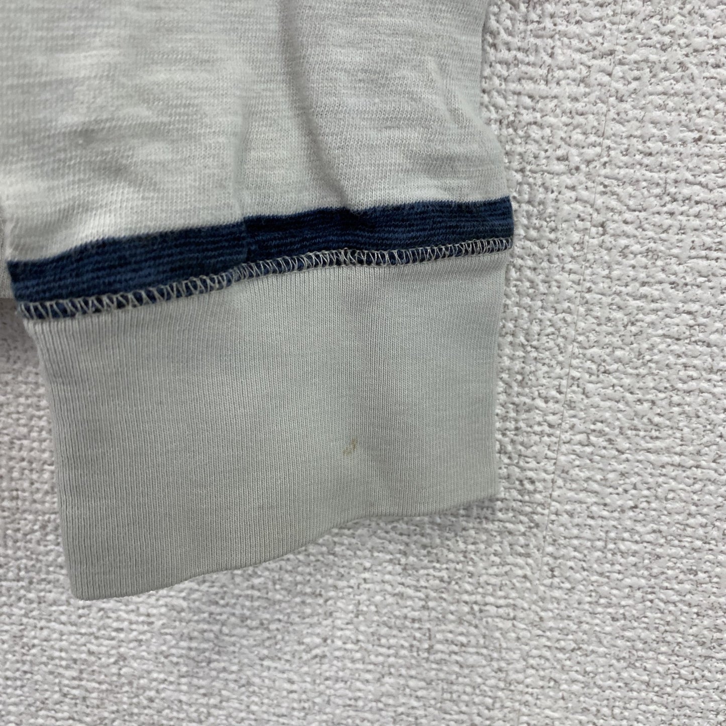 SCOTCH SHRUNK　長袖プリントTシャツ　ボーダー柄　白　ホワイト　紺　ネイビー