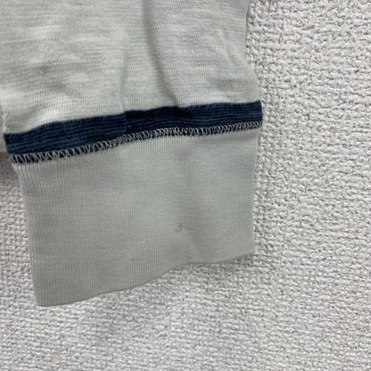 SCOTCH SHRUNK　長袖プリントTシャツ　ボーダー柄　白　ホワイト　紺　ネイビー