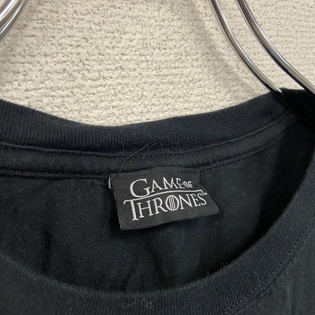 GILDAN ギルダン　GAME OF THRONES　半袖プリントTシャツ　黒　ブラック　Lサイズ