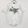 Chocolate　ゴッホ　半袖プリントアートTシャツ　アイリスのある花瓶　花柄　クルーネック　白　ホワイト