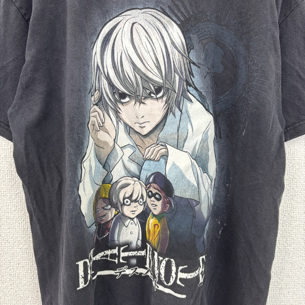 古着 used　DEATH NOTE　デスノート　半袖アニメプリントTシャツ　黒　ブラック　少年ジャンプ　バックプリント