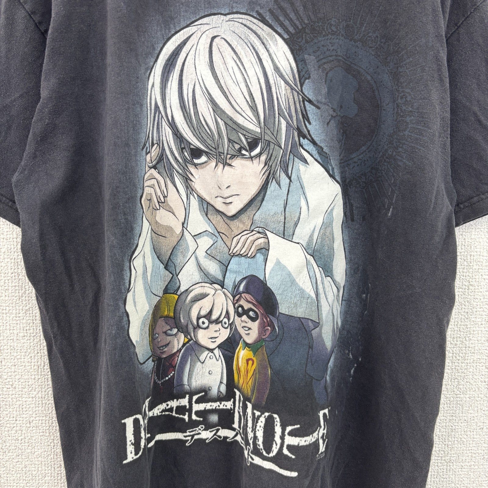 古着 used　DEATH NOTE　デスノート　半袖アニメプリントTシャツ　黒　ブラック　少年ジャンプ　バックプリント