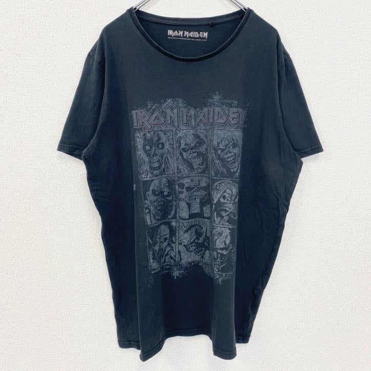 古着 used　IRON MAIDEN　アイアンメイデン　半袖プリントTシャツ　バンドT　ヘヴィメタ　黒　ブラック　XLサイズ