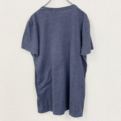 古着 used　SUPERMAN スーパーマン　半袖オリジナルビッグロゴプリントTシャツ　クルーネック　カジュアル　青　Lサイズ