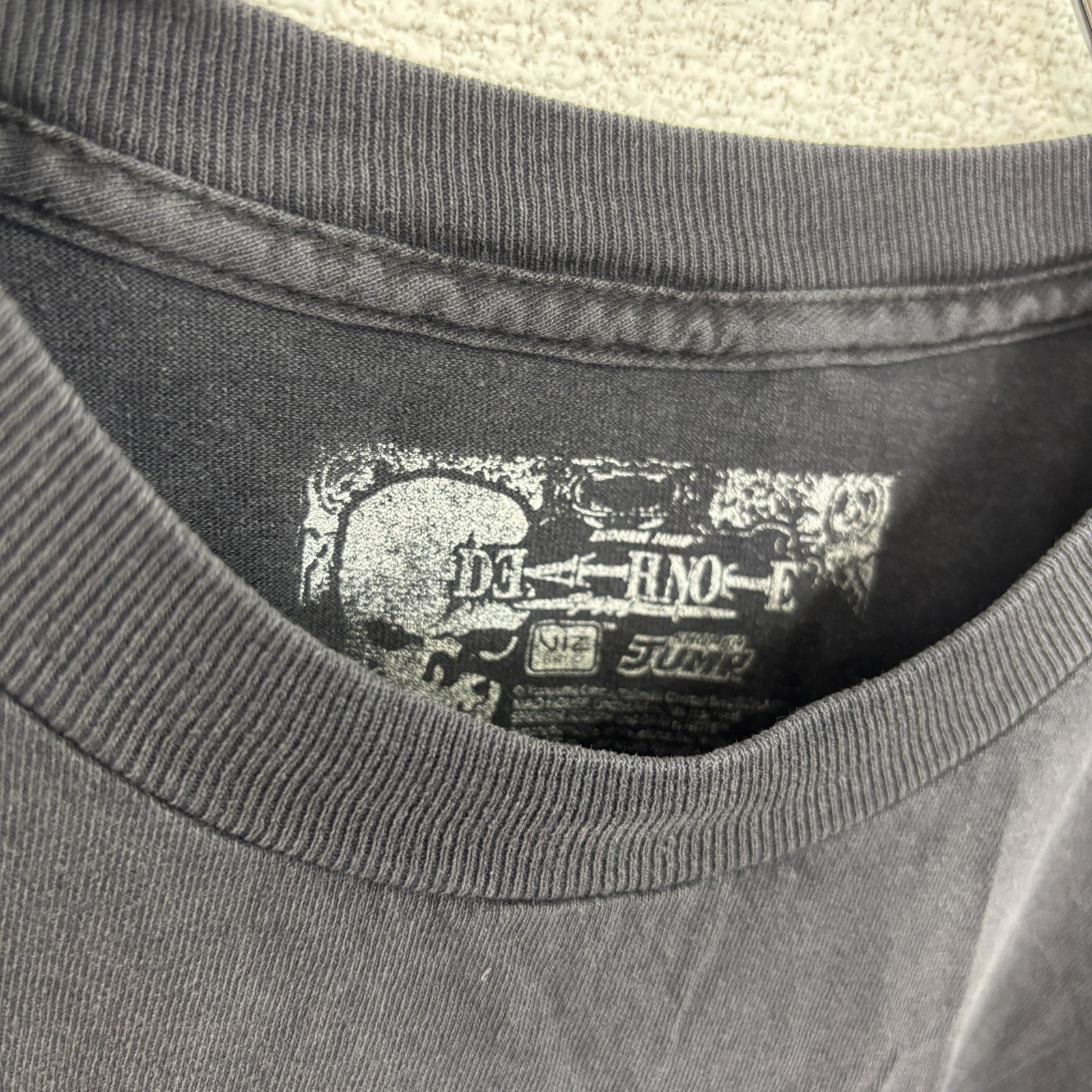 古着 used　DEATH NOTE　デスノート　半袖アニメプリントTシャツ　黒　ブラック　少年ジャンプ　バックプリント