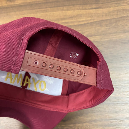 MIZUNO　ミズノ　第40回大山登山マラソン大会　6パネルキャップ　ベースボールキャップ　刺繍ロゴ　ボルドー　フリーサイズ