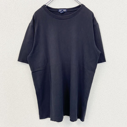 古着 used　LAND'S END　ランズエンド　半袖無地Tシャツ　シンプルデザイン　ノームコア　クルーネック　黒　Mサイズ