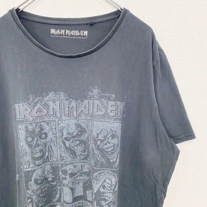 古着 used　IRON MAIDEN　アイアンメイデン　半袖プリントTシャツ　バンドT　ヘヴィメタ　黒　ブラック　XLサイズ