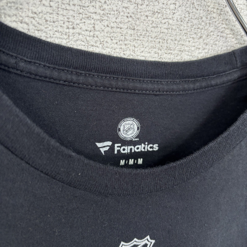 古着 used　NHL シカゴブラックホークス　アイスホッケー　長袖オフィシャルプリントTシャツ　ロンＴ　黒　ブラック　Ｍサイズ