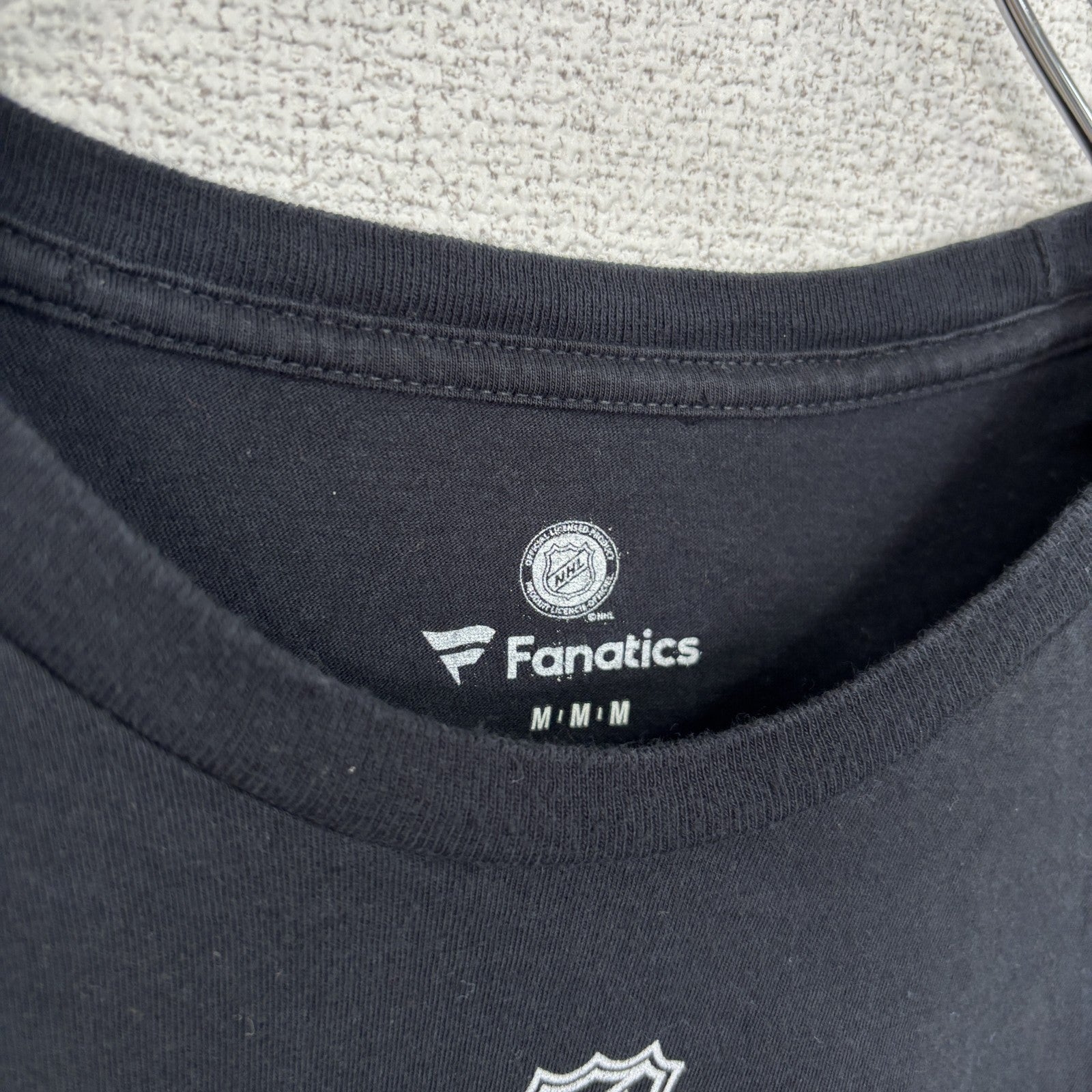 古着 used　NHL シカゴブラックホークス　アイスホッケー　長袖オフィシャルプリントTシャツ　ロンＴ　黒　ブラック　Ｍサイズ