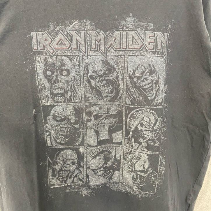 古着 used　IRON MAIDEN　アイアンメイデン　半袖プリントTシャツ　バンドT　ヘヴィメタ　黒　ブラック　XLサイズ