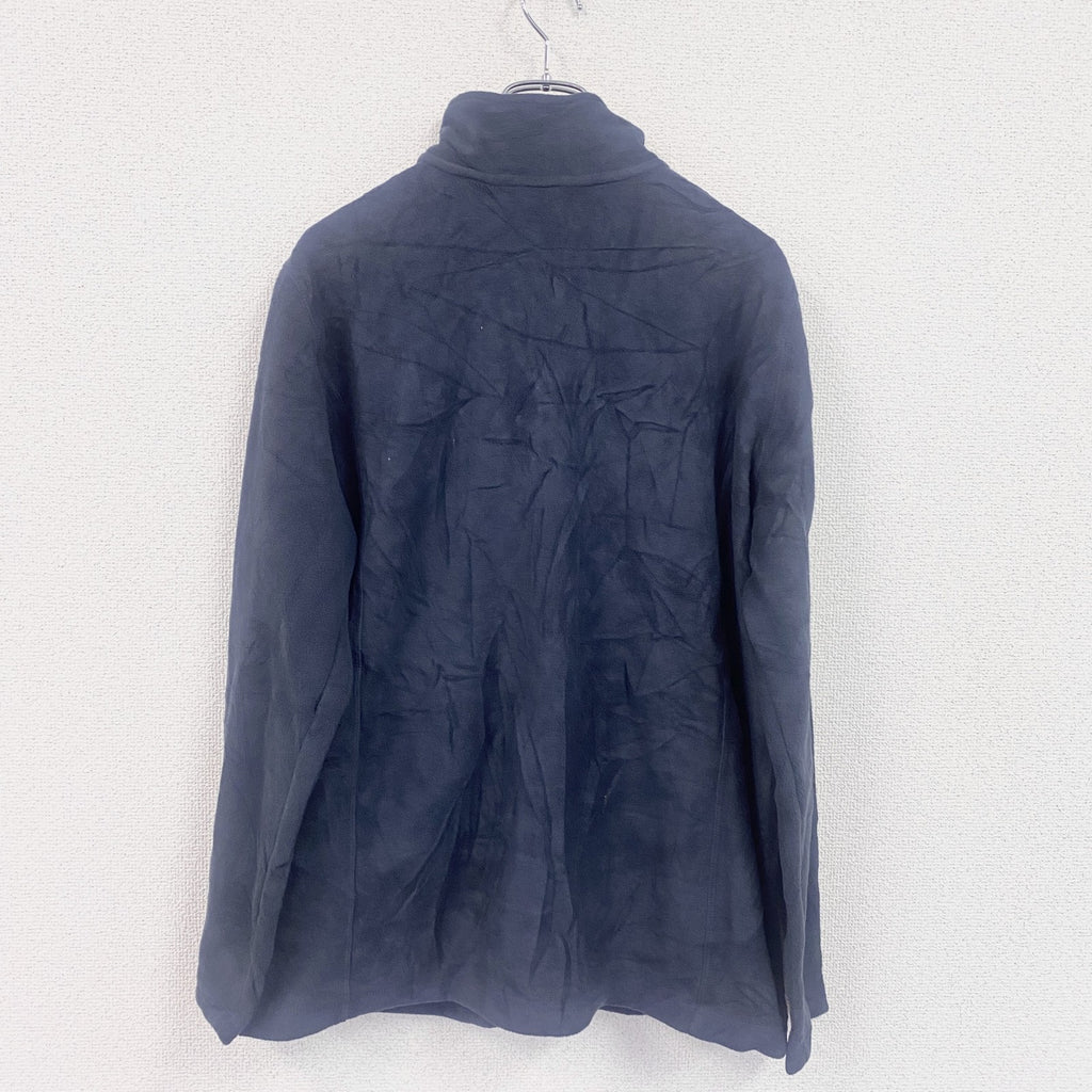 LANDS'END　ランズエンド　フルジップフリースジャケット　OEKO-TEX　エコテック　紺　ネイビー　Lサイズ