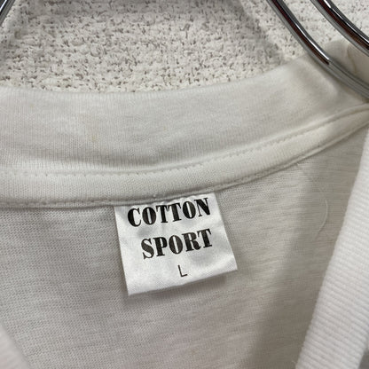 ～00s　COTTON SPORT　半袖プリントTシャツ　人物T　ヴィンテージ　白　ホワイト　Lサイズ
