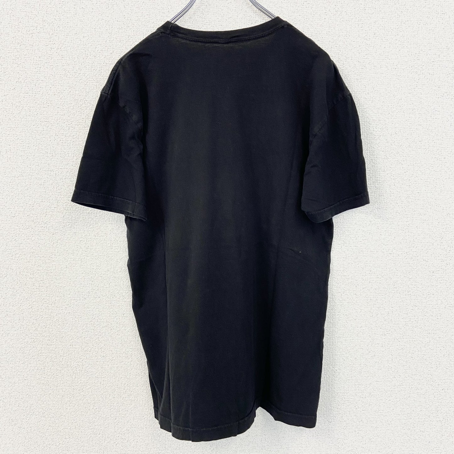 古着 used　RIOT SOCIETY　半袖プリントTシャツ　クルーネック　エスニックデザイン　黒　ブラック　レトロ　Mサイズ