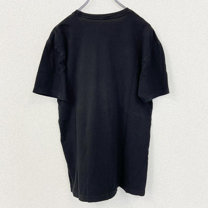 古着 used　RIOT SOCIETY　半袖プリントTシャツ　クルーネック　エスニックデザイン　黒　ブラック　レトロ　Mサイズ