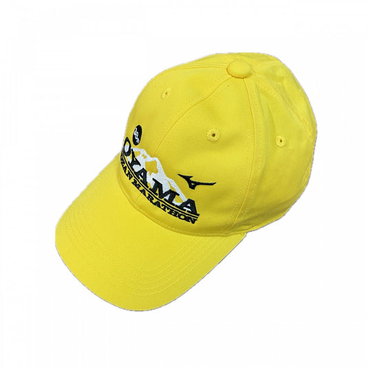 MIZUNO　ミズノ　第38回大山登山マラソン大会　6パネルキャップ　ベースボールキャップ　刺繍ロゴ　黄色　イエロー　フリーサイズ