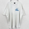 古着 used　90s　半袖ワンポイントTシャツ　バックプリント　シングルステッチ　ヴィンテージ　白　2XLサイズ
