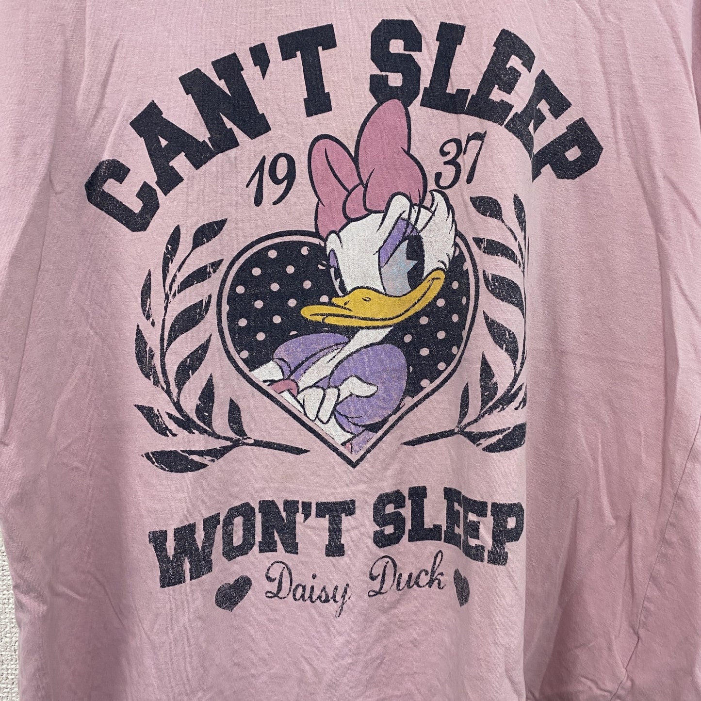 Disney　ディズニー　デイジー　半袖プリントTシャツ　ピンク　Mサイズ