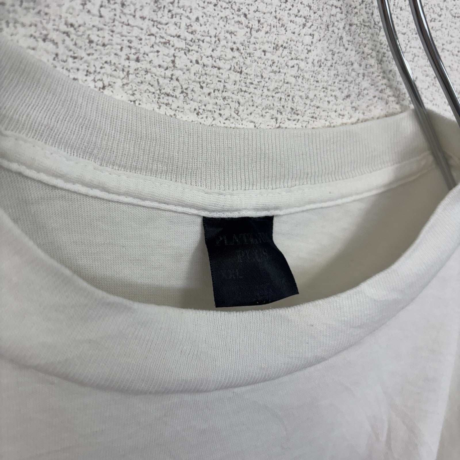 古着 used　90s　半袖ワンポイントTシャツ　バックプリント　シングルステッチ　ヴィンテージ　白　2XLサイズ