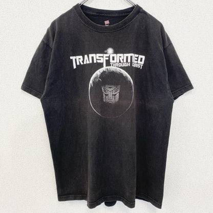 古着 used　Hanes　ヘインズ　半袖プリントTシャツ　TRANSFORMER　トランスフォーマー　黒　ブラック　Lサイズ