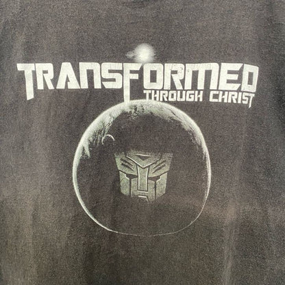 古着 used　Hanes　ヘインズ　半袖プリントTシャツ　TRANSFORMER　トランスフォーマー　黒　ブラック　Lサイズ