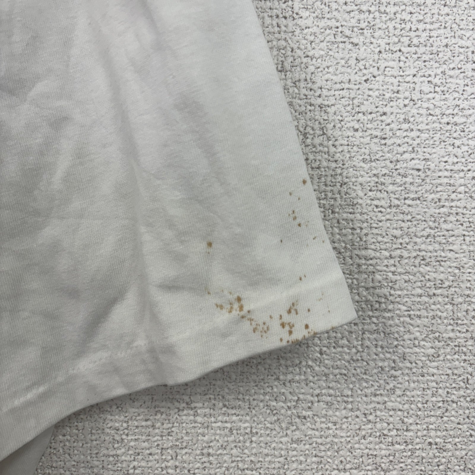 古着 used　90s　半袖ワンポイントTシャツ　バックプリント　シングルステッチ　ヴィンテージ　白　2XLサイズ