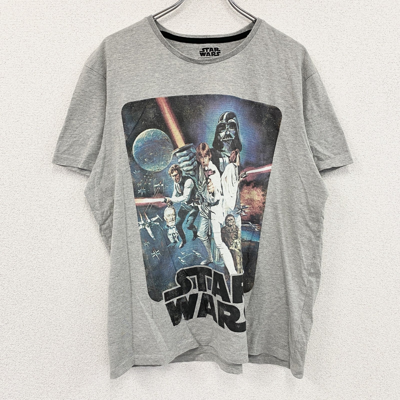 STAR WARS　スターウォーズ　半袖プリントTシャツ　灰色　グレー　Lサイズ
