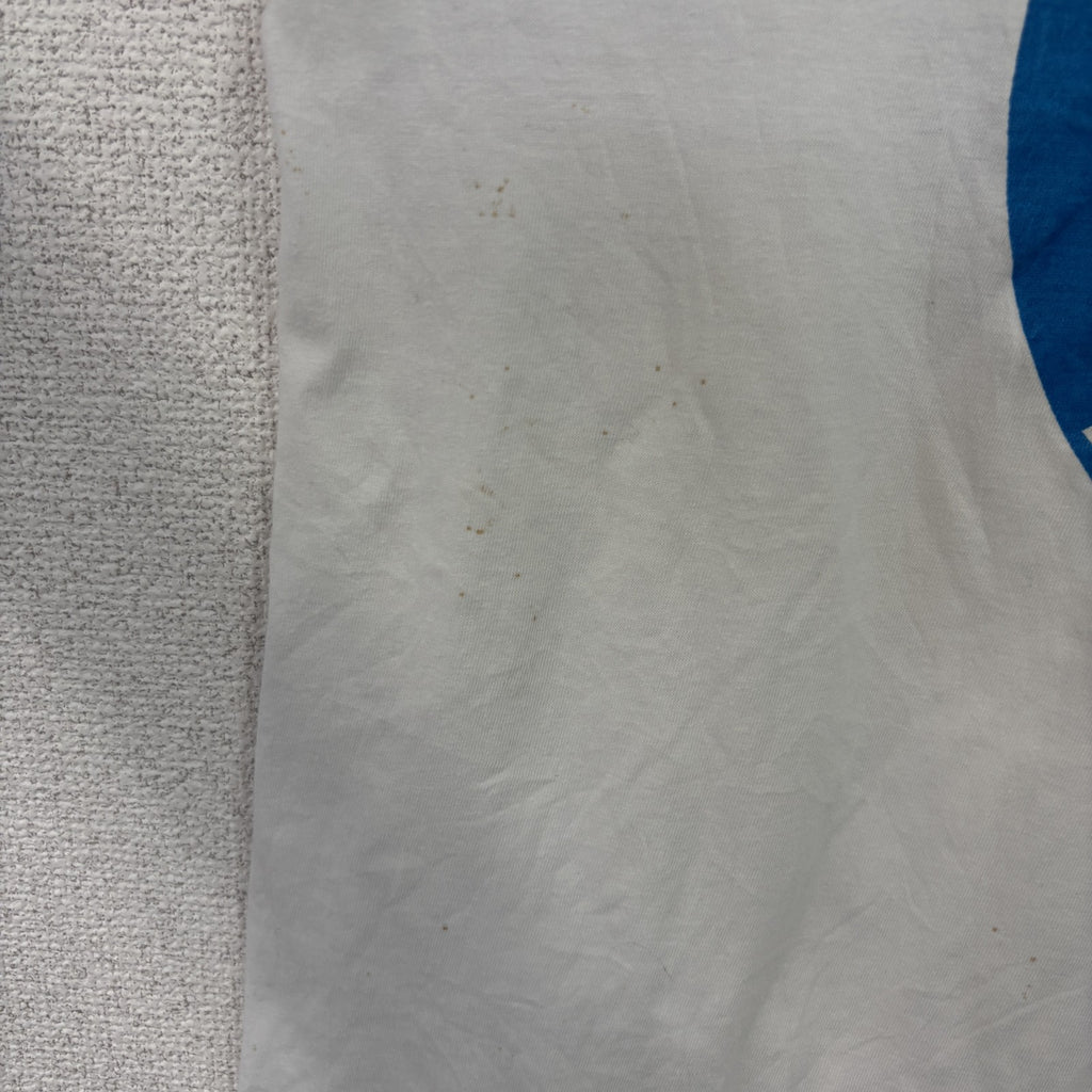 古着 used　90s　半袖ワンポイントTシャツ　バックプリント　シングルステッチ　ヴィンテージ　白　2XLサイズ