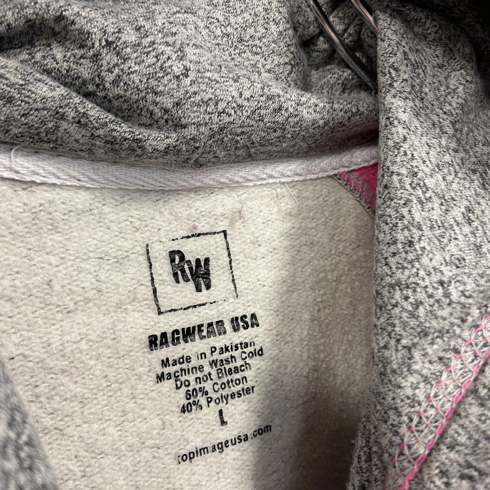 RAGWEAR USA　スウェットパーカー/フーディー　灰色　グレー　Lサイズ