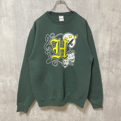 PORT＆COMPANY　スウェット/トレーナー　音符　ツーフェイス　仮面　緑　グリーン　Mサイズ