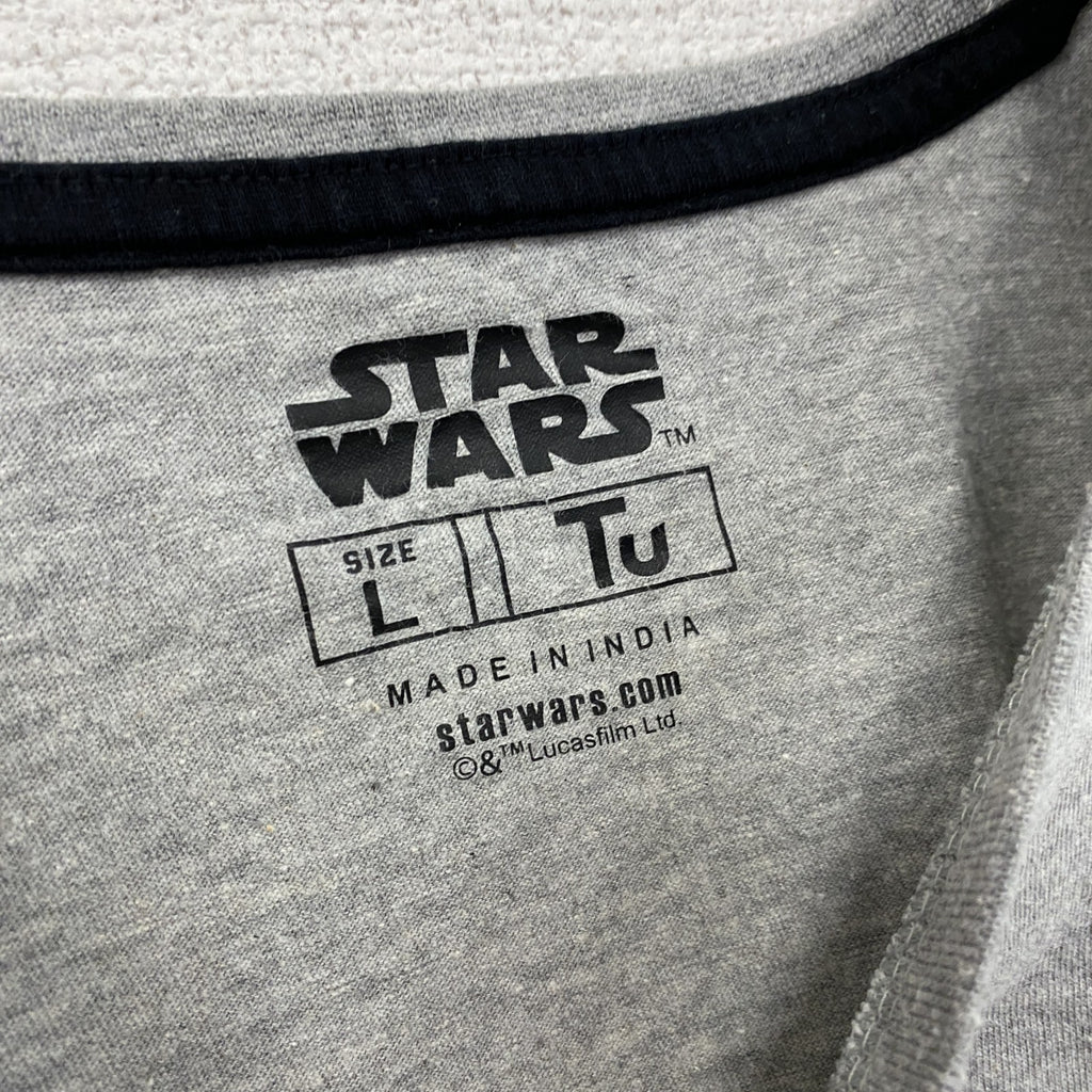 STAR WARS　スターウォーズ　半袖プリントTシャツ　灰色　グレー　Lサイズ