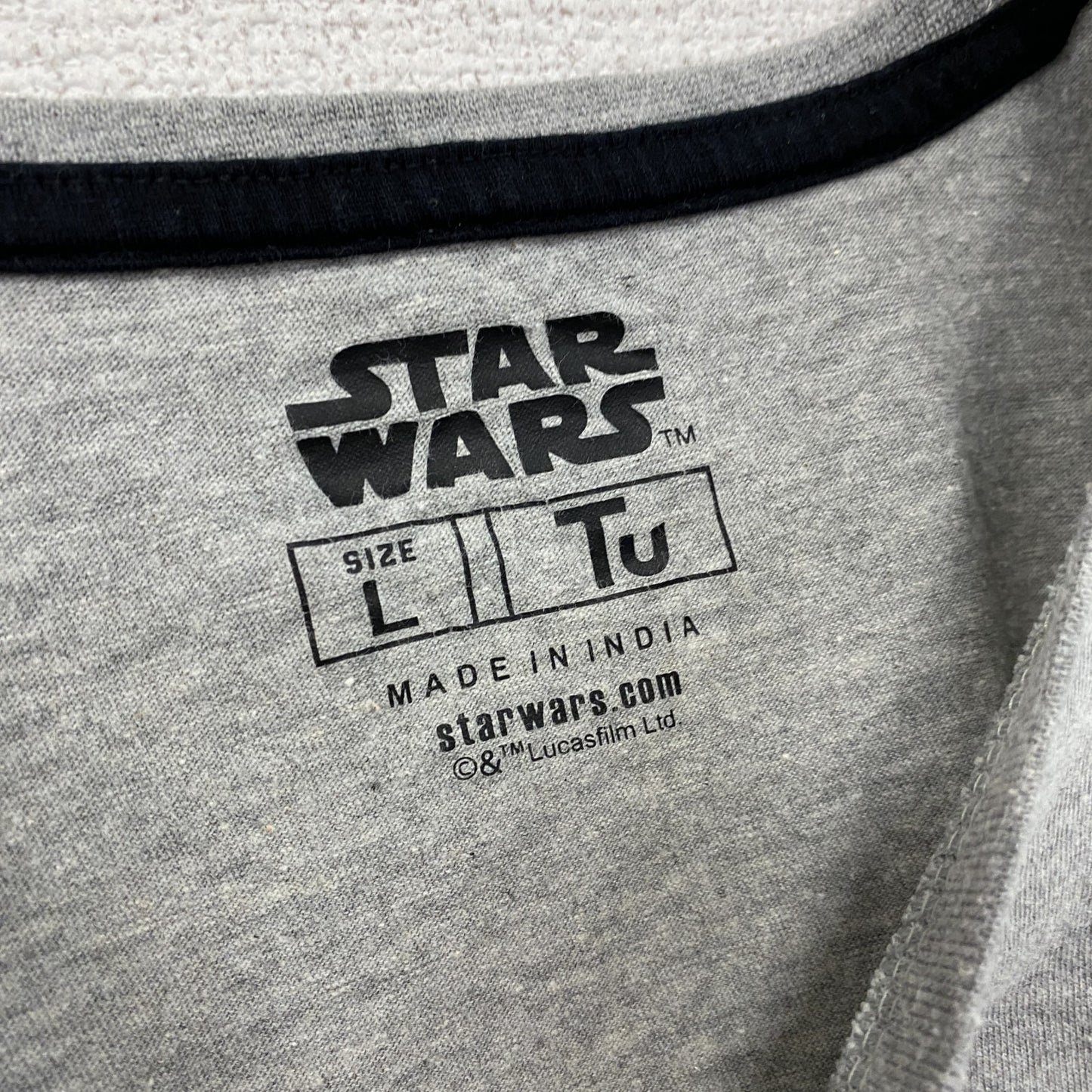 STAR WARS　スターウォーズ　半袖プリントTシャツ　灰色　グレー　Lサイズ